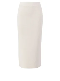 Rock aus Cashmere-Mischung Beige