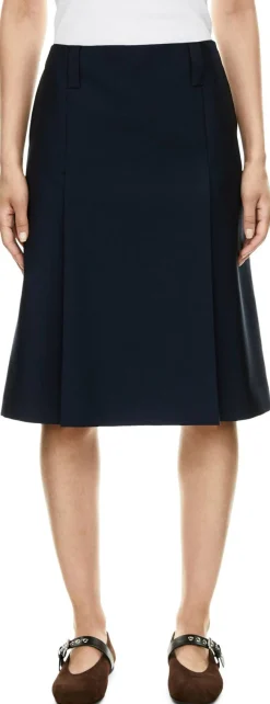 Rock aus Kid-Mohair Marineblau