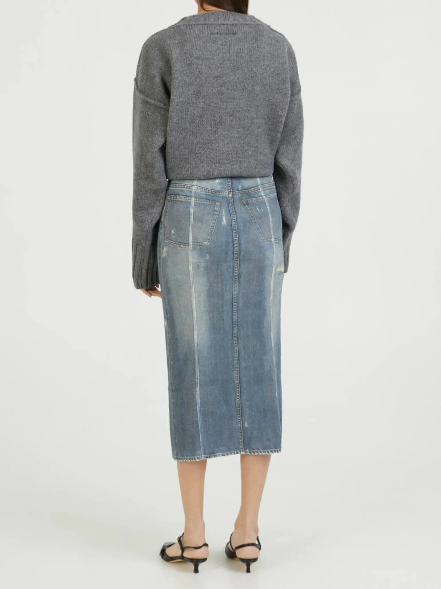 Rock mit Print Blau