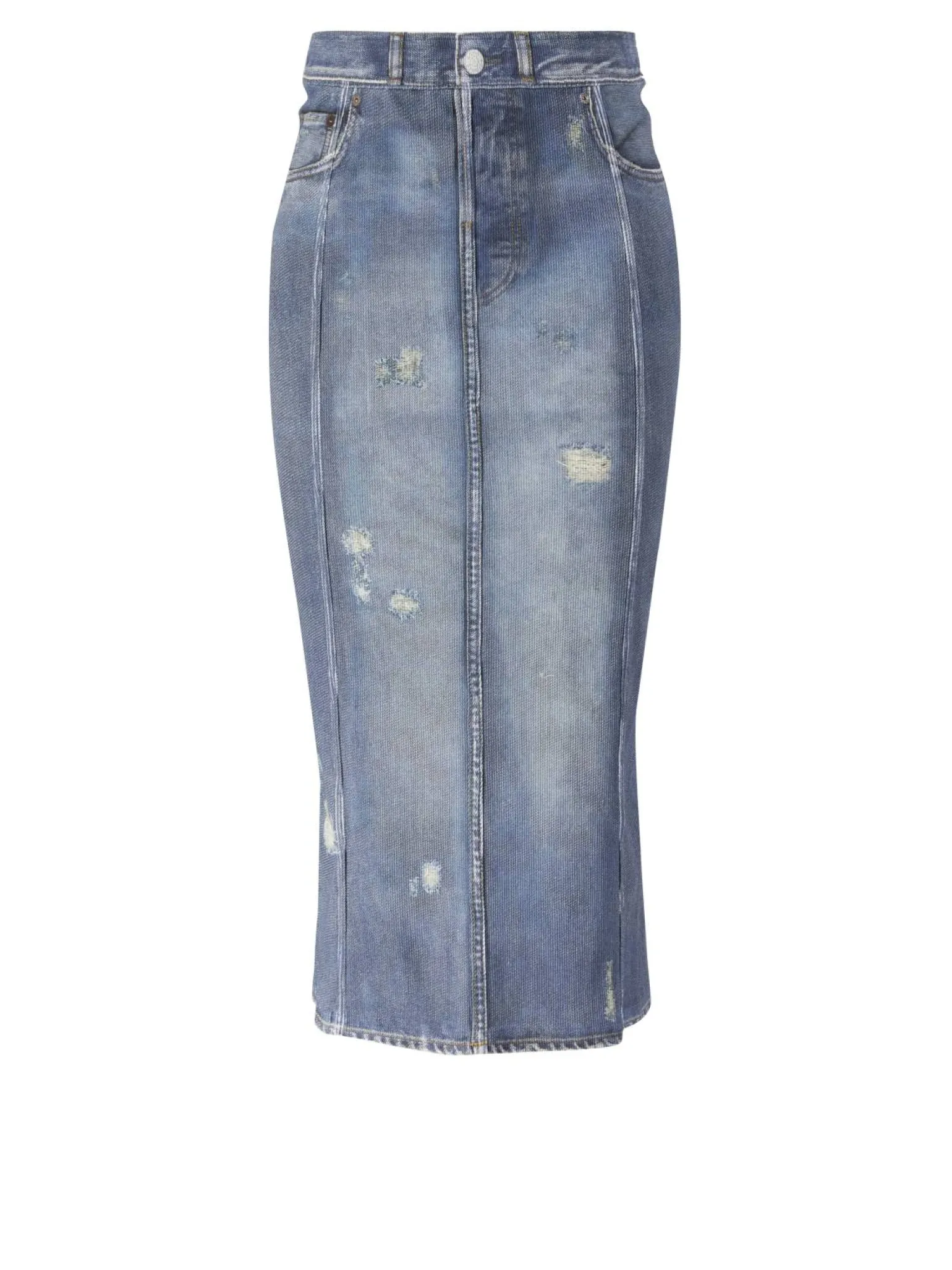 Rock mit Print Blau
