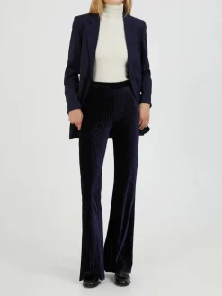 Samthose Marineblau