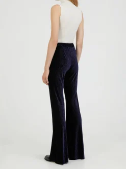 Samthose Marineblau