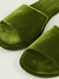 Samt-Sandalen 'Canal' Grün