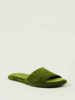 Samt-Sandalen 'Canal' Grün