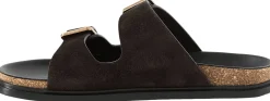 Sandale 'Buckle Slide' Dunkelbraun