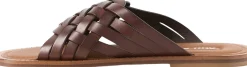 Sandalen aus geflochtenem Kalbsleder Braun