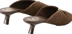 Sandaletten Paula's Ibiza 'Pebble Soft Slide 45' Dunkelbraun
