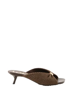 Sandaletten Paula's Ibiza 'Pebble Soft Slide 45' Dunkelbraun
