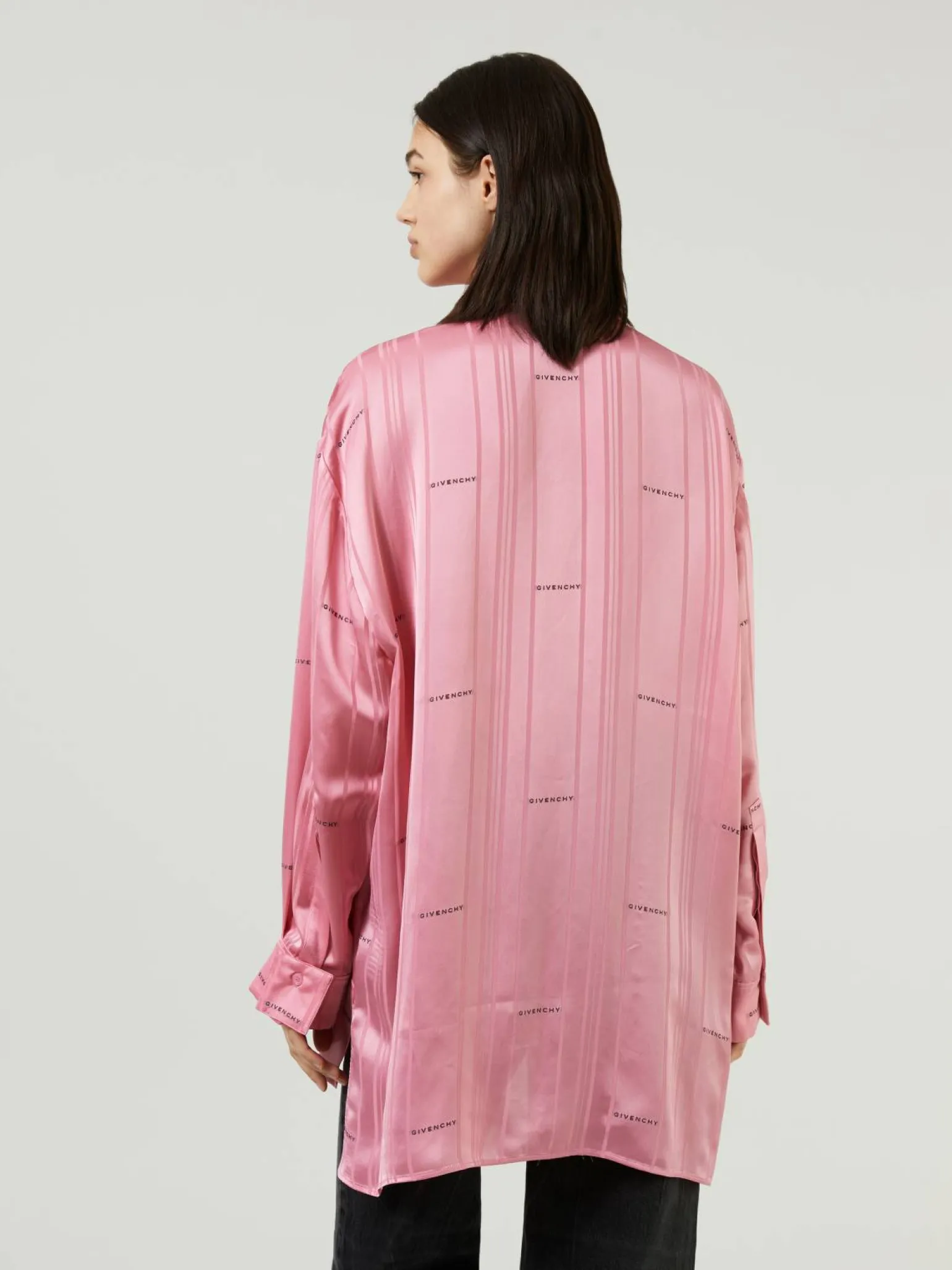 Satin-Hemd Pink