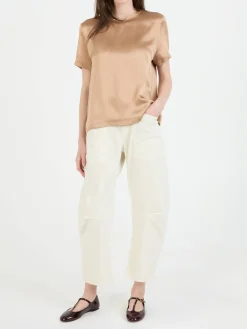 Satin-Shirt 'Avalon' Camel