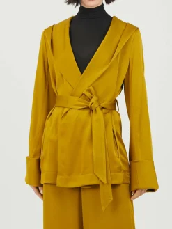 Schimmernde Jacke mit Kapuze Vert Mousse