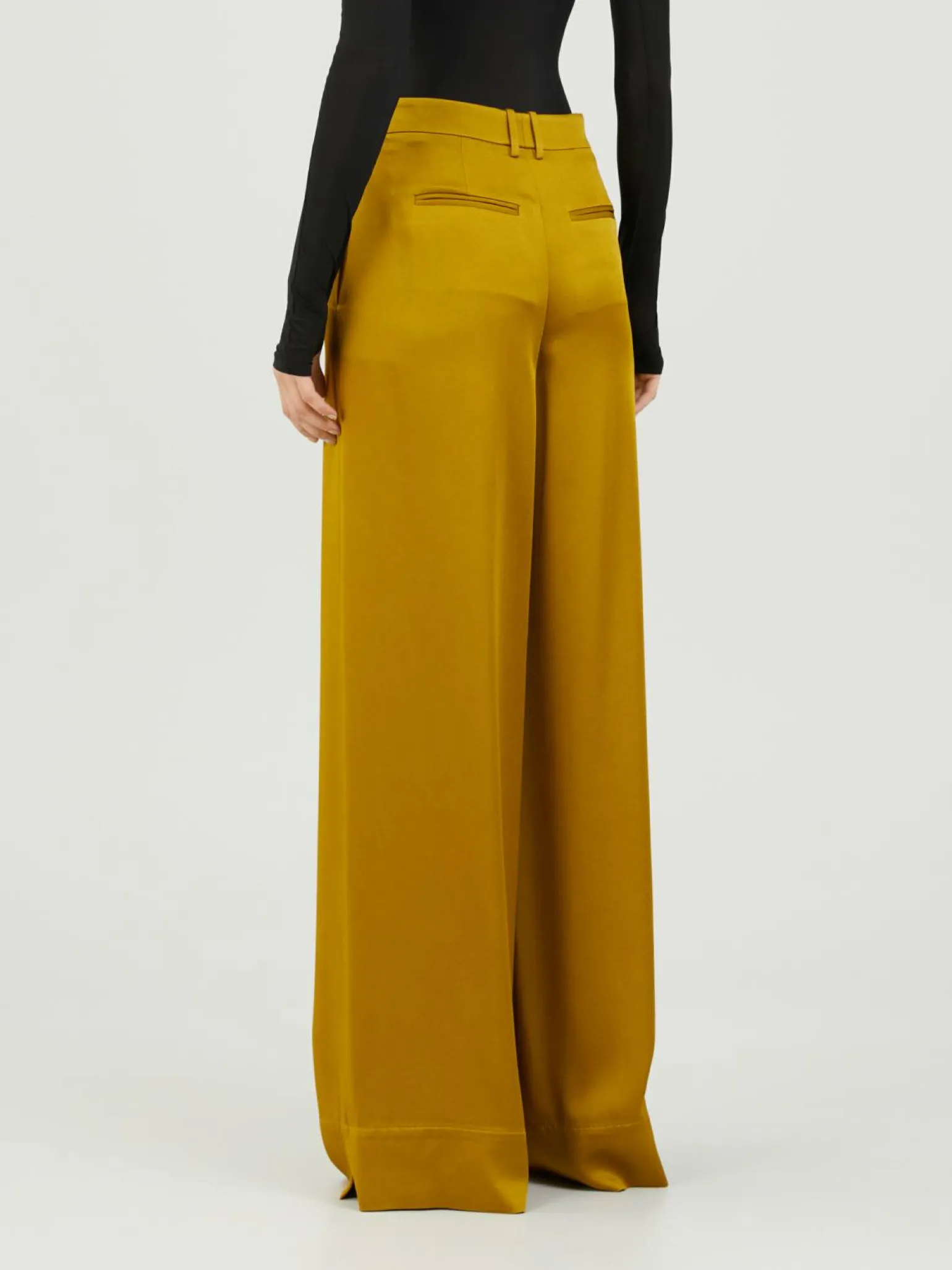 Schimmernde Stoffhose Vert Mousse