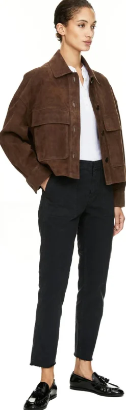 Schmale Stoffhose 'Jenna' Dunkelgrau
