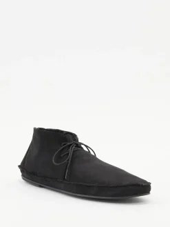 Schnürschuhe 'Tyler' aus Veloursleder Schwarz
