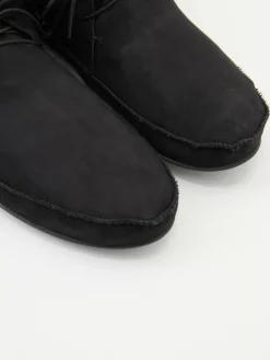 Schnürschuhe 'Tyler' aus Veloursleder Schwarz