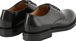 Schnurschuhe aus Leder Schwarz