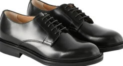 Schnurschuhe aus Leder Schwarz