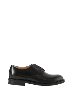 Schnurschuhe aus Leder Schwarz