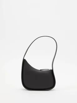 Schultertasche 'Half Moon' Schwarz