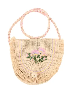 Schultertasche 'Jasmine' aus Raffia Multi