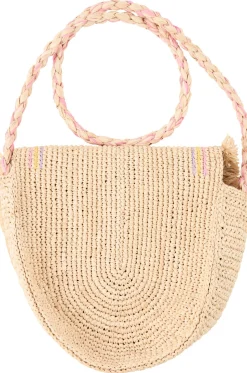 Schultertasche 'Jasmine' aus Raffia Multi