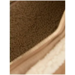 Schultertasche 'Le Teckel Medium' aus Merino Shearling Camel