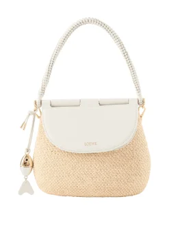 Schultertasche Paula’s Ibiza ‘Pescador Medium’ Natural/White