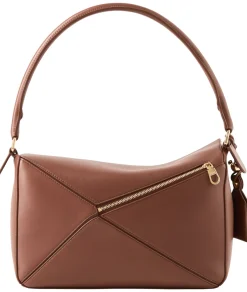 Schultertasche Paula's Ibiza ‘Puzzle Featherlight Medium’ Pecan