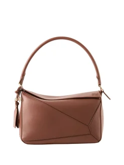 Schultertasche Paula's Ibiza ‘Puzzle Featherlight Medium’ Pecan