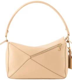 Schultertasche Paula's Ibiza ‘Puzzle Featherlight Medium’ Silk Beige