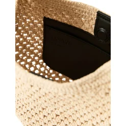 Schultertasche Paula's Ibiza 'Punch Hole Hobo Mini' Natural/Black
