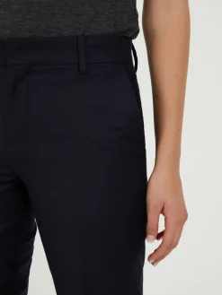 Schurwoll-Hose Marineblau