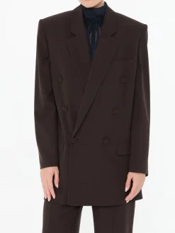 Seidenblazer Braun