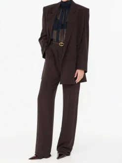 Seidenblazer Braun