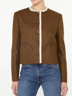 Seidenblazer 'Renard Shamo' Braun