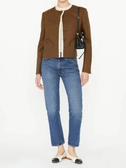 Seidenblazer 'Renard Shamo' Braun