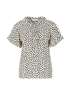 Seidenbluse aus Crêpe de Chine Beige