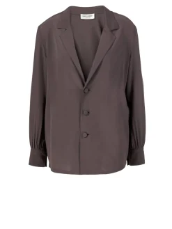 Seidenbluse Braun