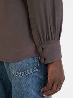 Seidenbluse Braun