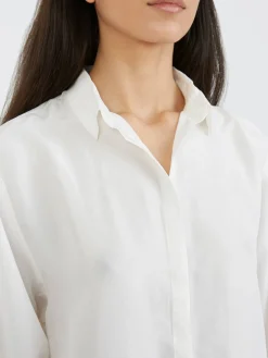 Seidenbluse Crème