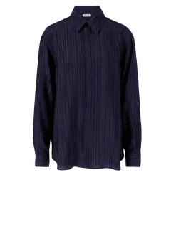Seidenbluse Marineblau