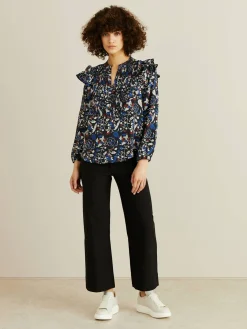 Seidenbluse mit floralem Print 'Jaya' Multi