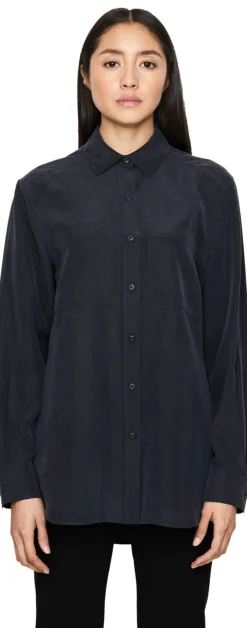 Seidenbluse 'Nemesia' Navy