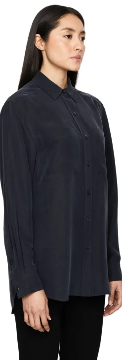Seidenbluse 'Nemesia' Navy