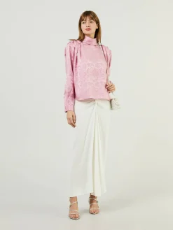 Seidenbluse 'Toulouse' Rosé