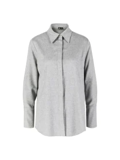 Seiden-Cashmere-Hemd Grau