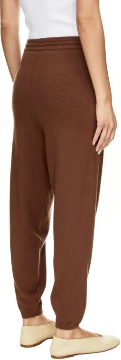 Seiden-Cashmere Jogginghose Choc Mousse