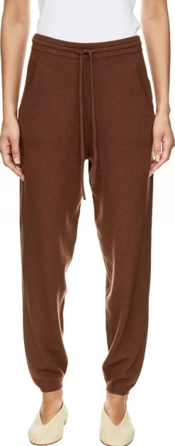 Seiden-Cashmere Jogginghose Choc Mousse