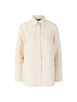 Seidenhemd Beige