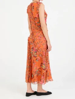 Seidenkleid 'Avrelie' Orange